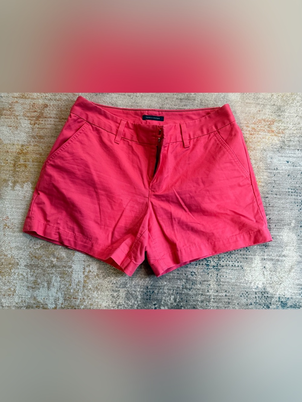 Tommy Hilfiger Coral Pink Cotton Bermuda Shorts